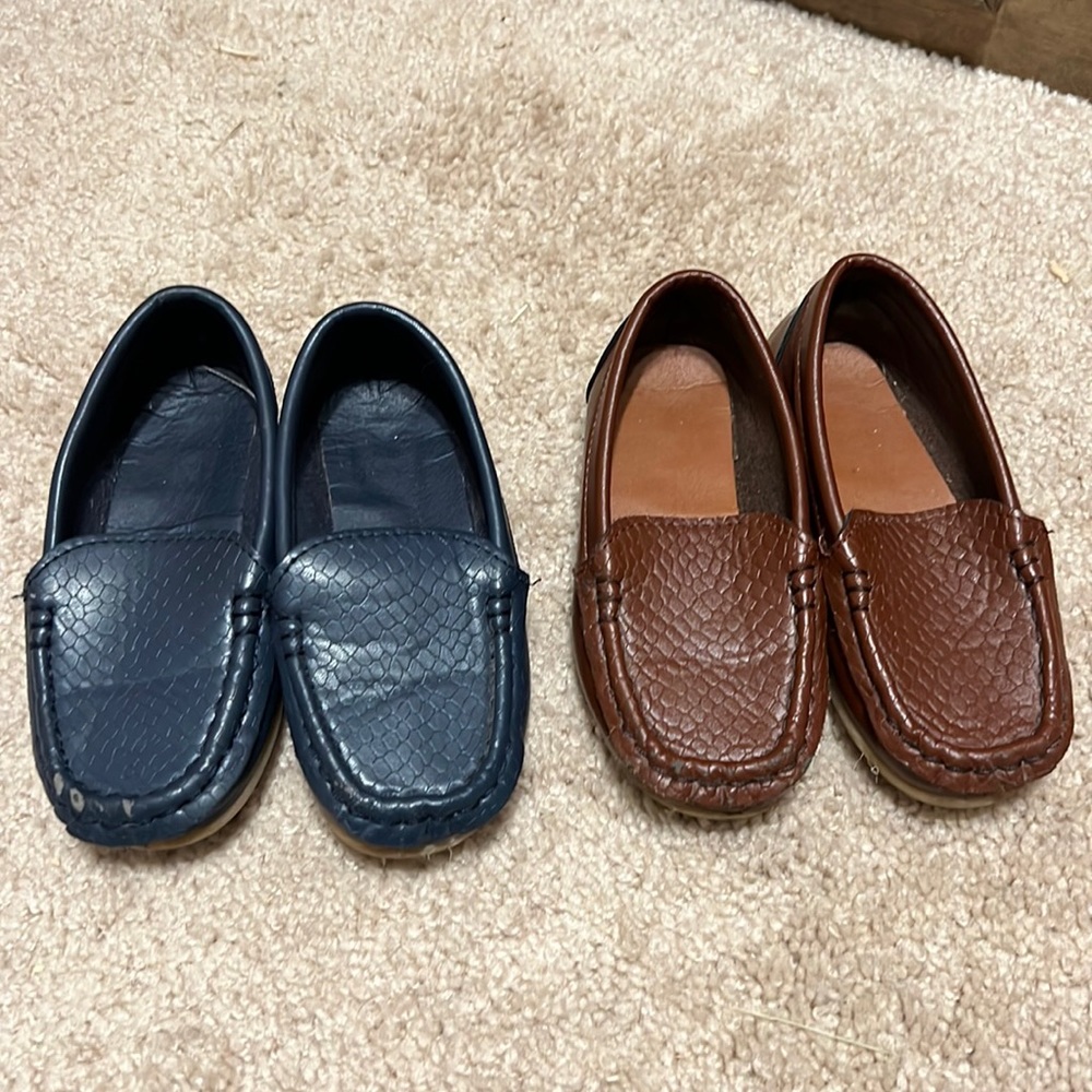 Toddler Boys size 8 loafers - 2 pairs